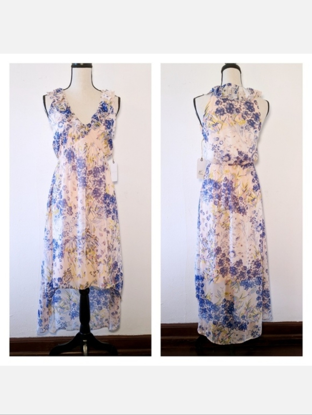 NWT Leith Pink Floral Midi Dress